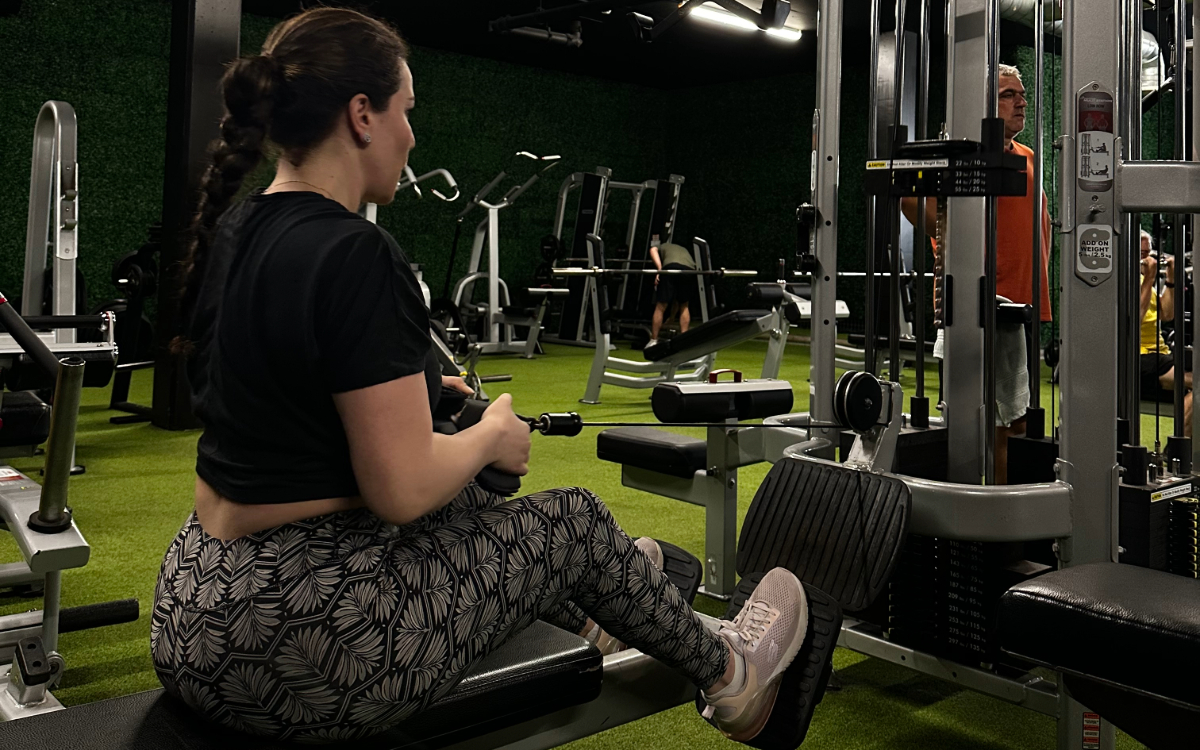 Client personal training progress session